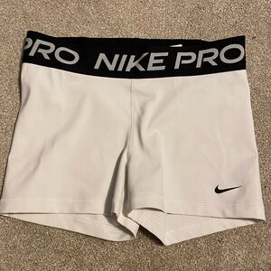 White Nike pro spandex